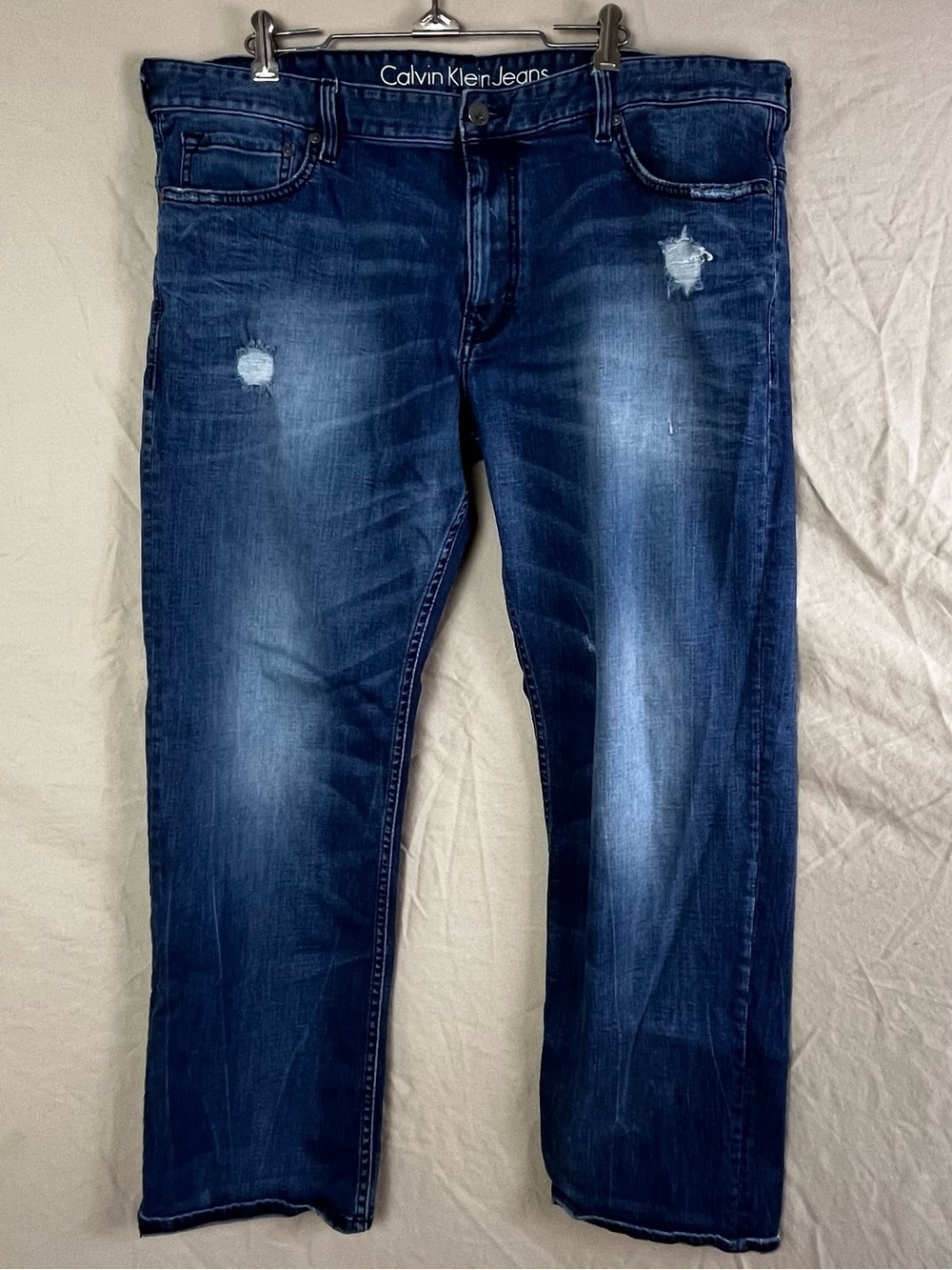 Calvin Klein womenโs denim jeans distressed boyfriend style